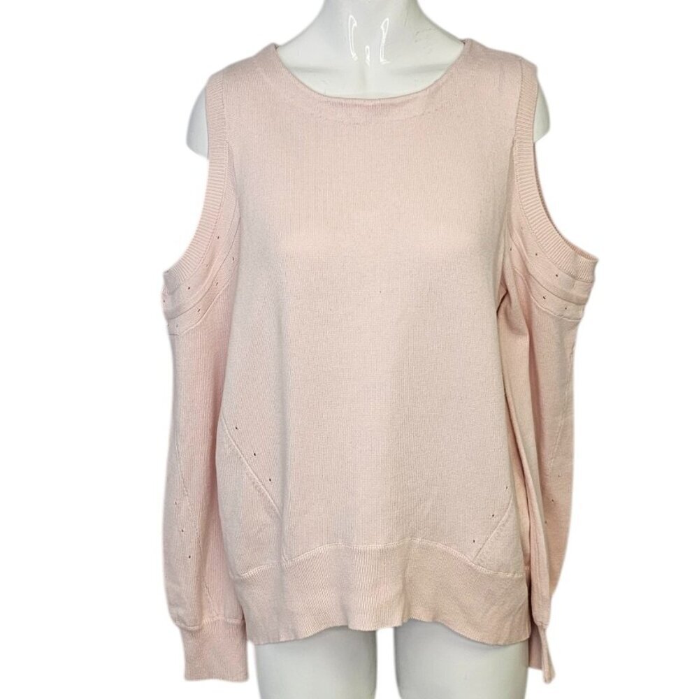 Moussy Womens Open Shoulder Long Sleeve Shirt, Pink, Zip Back, One Size (F)